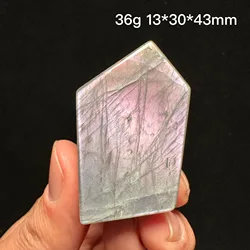 Natural Purple Labradorite Slab Slices Rough Polished Crystal Healing Stone Moonstone Home Decor Shooting under sunlight
