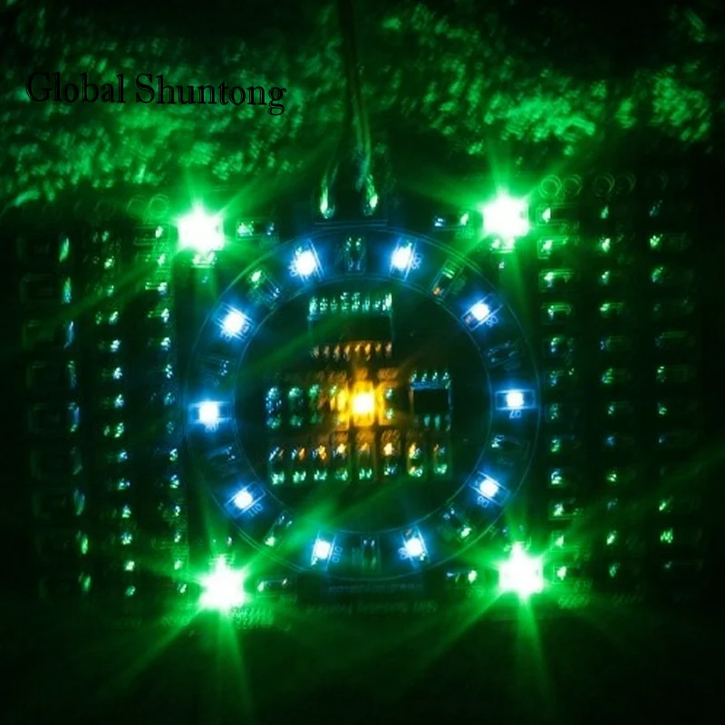 DIY CD4017 Rotating LED SMD NE555 Soldering Practice Board  Kit Fanny Skill Training Electronic Suit