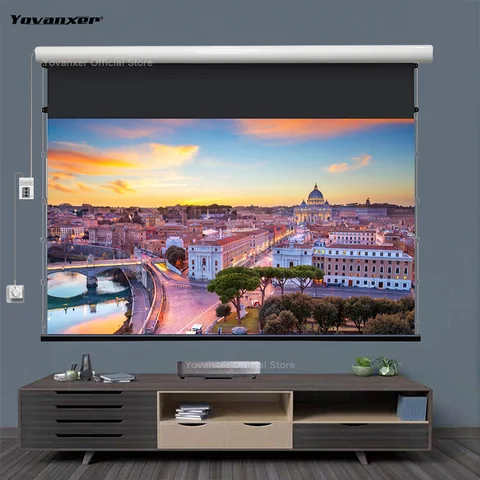 Yovanxer электрический проекционный экран 72-130 дюймов
