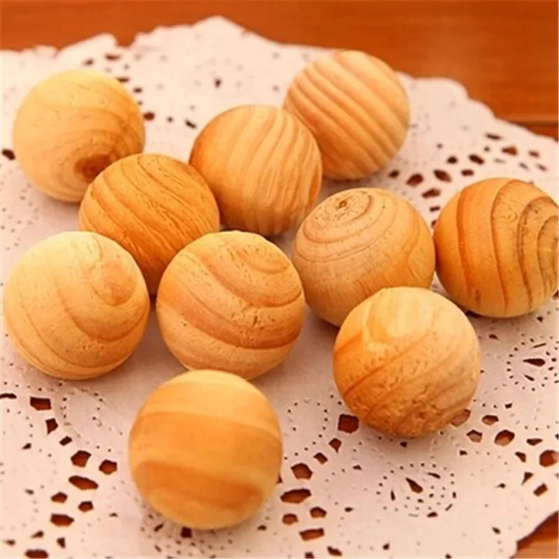 20pcs  Natural Camphor Wood Ball Wardrobe Mildew-proof, Insect-Proof, Cockroach-proof, Deodorant  Ball Household Indoor Aroma