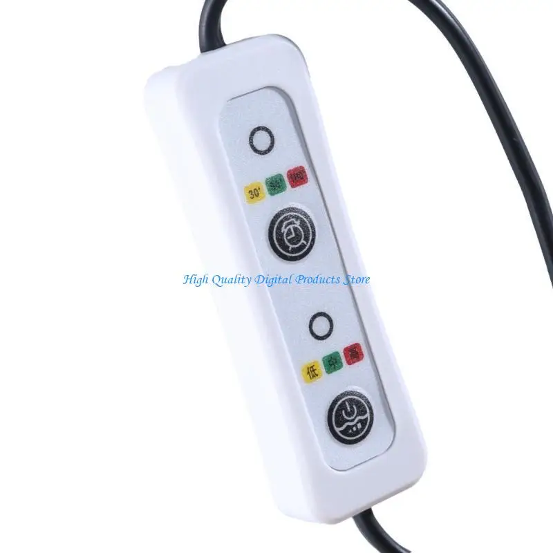 

U2JE 3 Leaves USB Powereds Canopy Ceiling Fan 30/90/180min Timers 3 Speed USB Fan with 3meter Cable for Camping Outdoor Bed