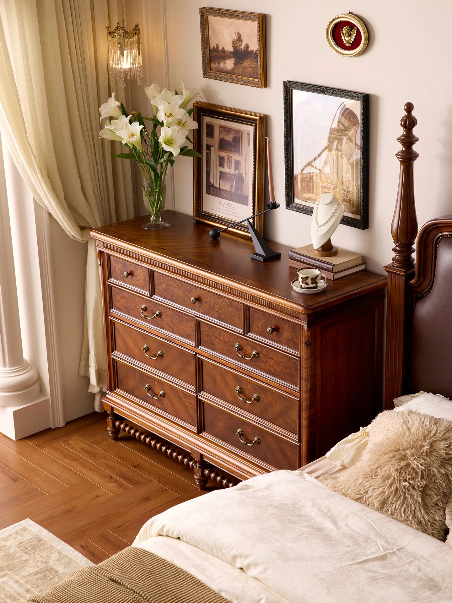 ZML solid wood chest small apartment bedroom nine bucket locker living room locker