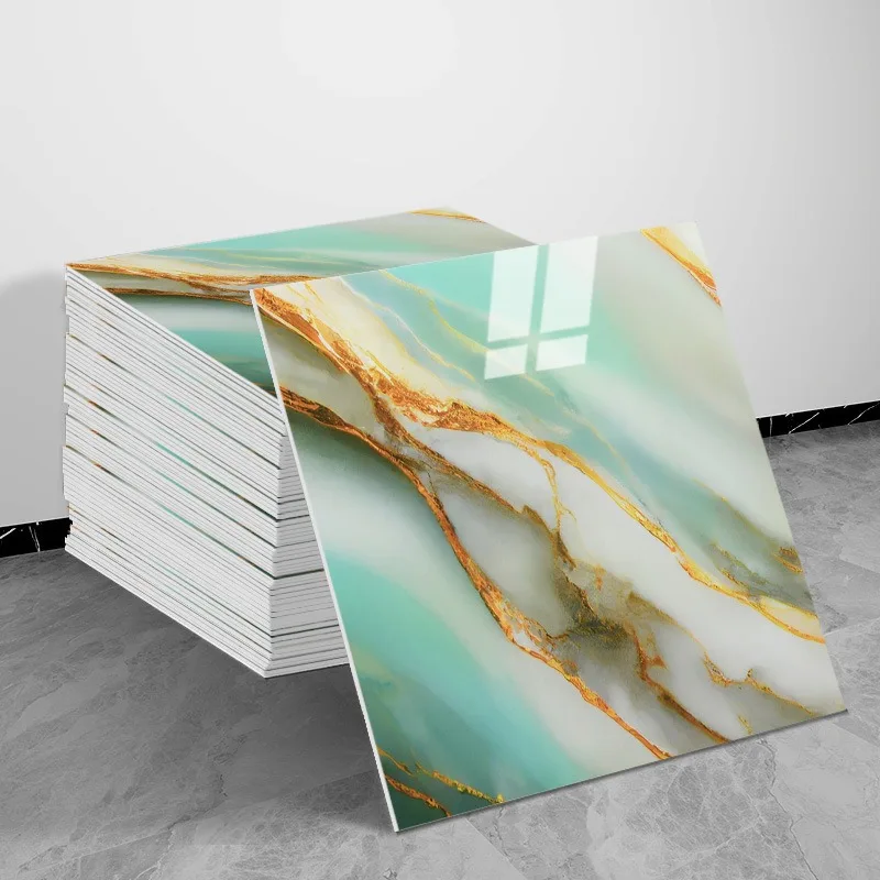 Pegatinas de azulejos para suelo, revestimiento de vinilo impermeable, azulejos de vinilo de mármol para cocina, dormitorio, suelo laminado, baño