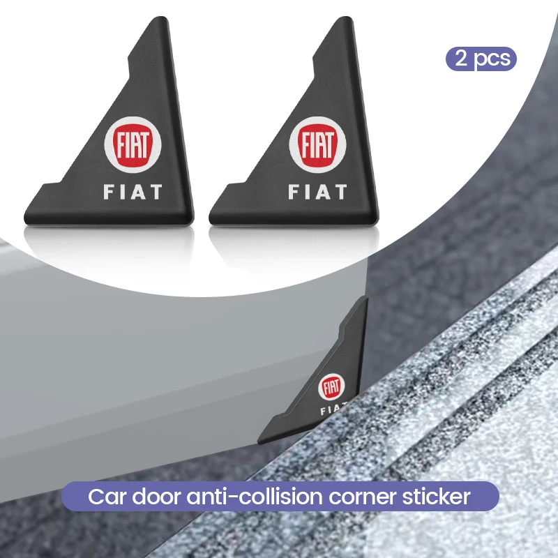 2Pcs Car Door Corner Covers Anti Scratch Protection Stickers For Fiat Abarth 500 Doblo Stilo Bravo Punto Panda Ducato Pondo FR