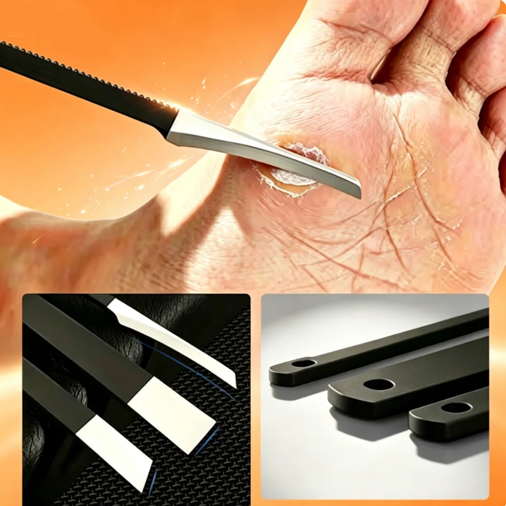 2 PCS Pedicure Tool Set, Stainless Steel Eagle‑Beak Spring Nail Clipper & Pedicure Knife, Anti‑Slip Handle for Foot Care