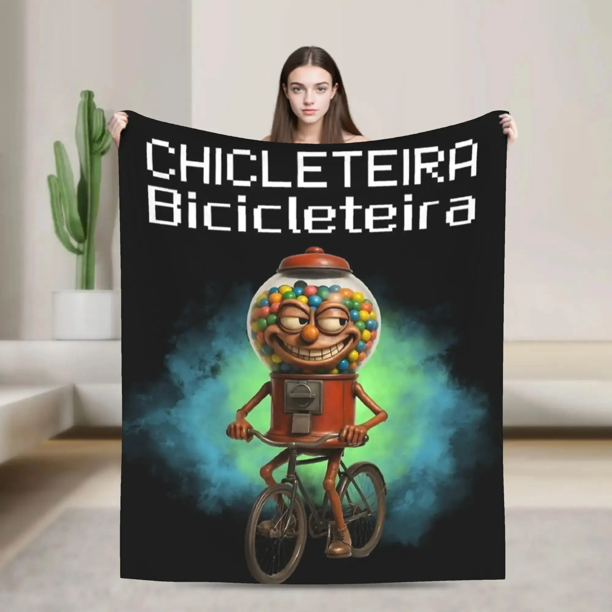 

Итальянское одеяло-плед с принтом Bike Meme Chiclet, мягкое зимнее постельное белье для детей, уличный плед с принтом