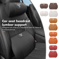 Car Seat Vehicle Headrest Lumbar Support Neck Pillow Cushion For MINI Cooper One JCW R56 Countryman Clubman R50 R53 R58