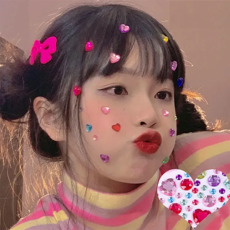 3D Bright Glitter Stickers for The Face crystals Rhinestone Diy Facial Stickers Temporary New Jewelry Sticker Festival Makeup