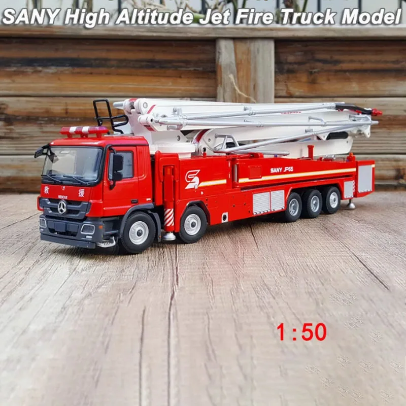 

Diecast 1:50 Scale SANY High Altitude Jet Fire Truck Classic Simulation Alloy Toy Model Scene Decoration Collectible Souvenir