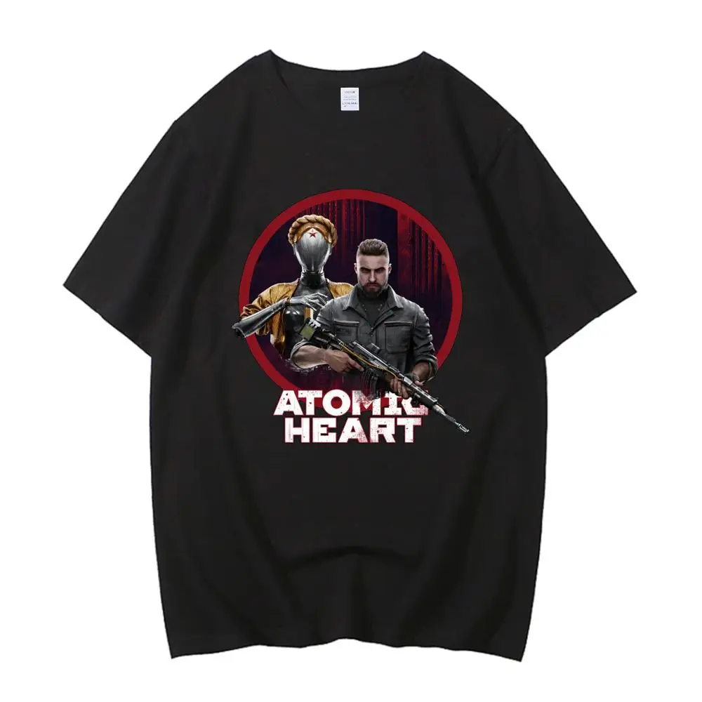 Atomic Heart USSR Game Twins Robot O Neck T Shirts Men Cotton High Quality EU Size T-shirt Unisex Streetwear Tshirt Male