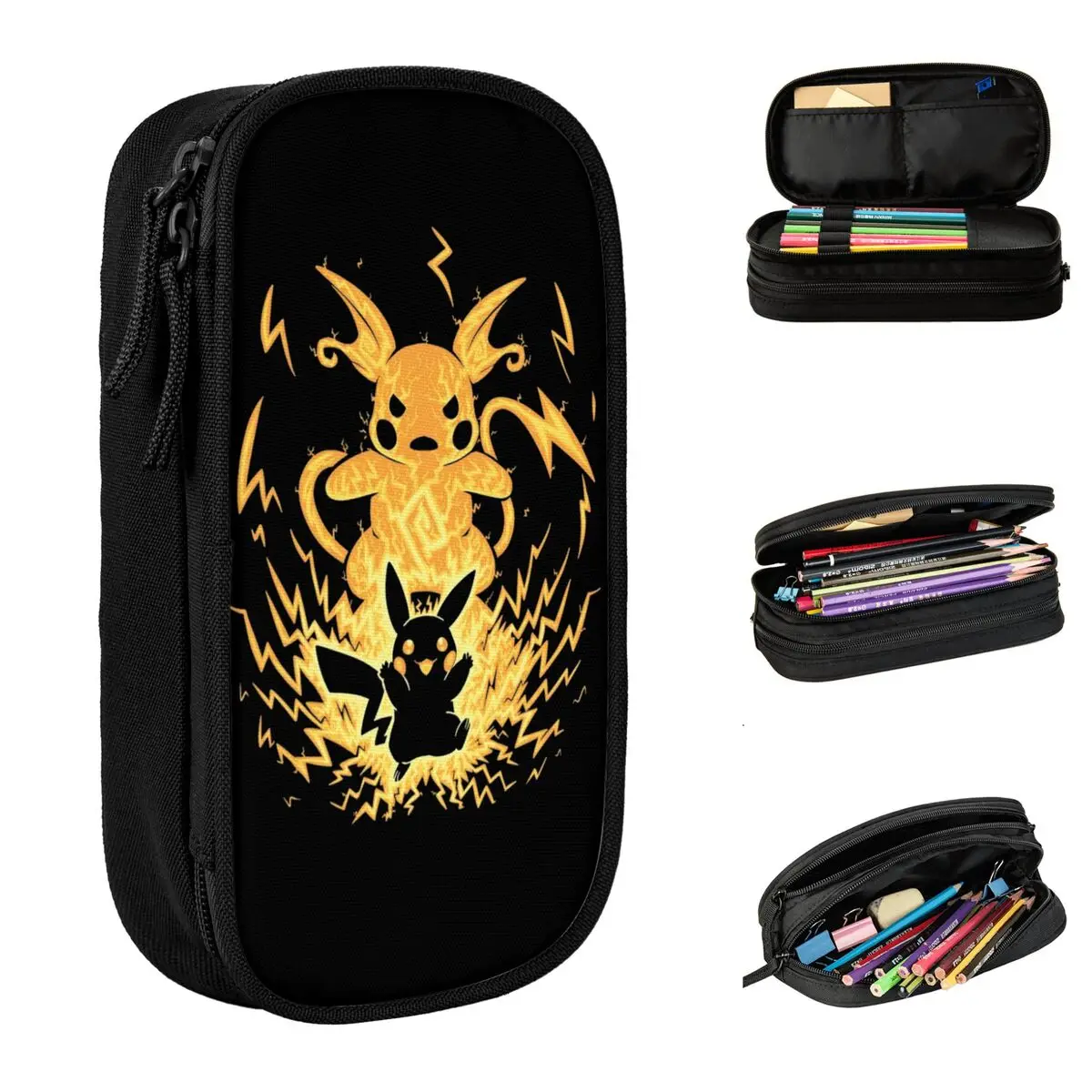 pokemon-pikachu-mouse-eletrico-evolucao-lapis-bolsa-material-escolar-para-crianca-dupla-camada-caneta-caso-saco-de-maquiagem