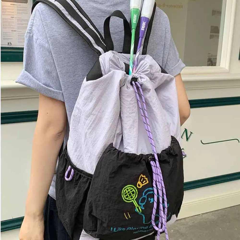 

Cartoon Puppy Sport Racket Storage Backpack Lightweight Large Capacity Fitness Shoulder Bag Tote Bag Nylon