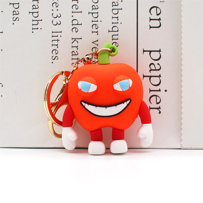 Pizza Tower Keychain Figure Toys Chili Man Chef Cute Anime Dolls Ornament Pendant Bag For Children Educational Christmas Gifts