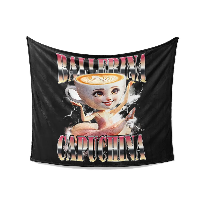 Gaslight Gatekeep Girlboss Ballerina Cappuccina Throw Blanket for Women Men Girls Boys Kids Pets Dogs Cats Couch Sofa