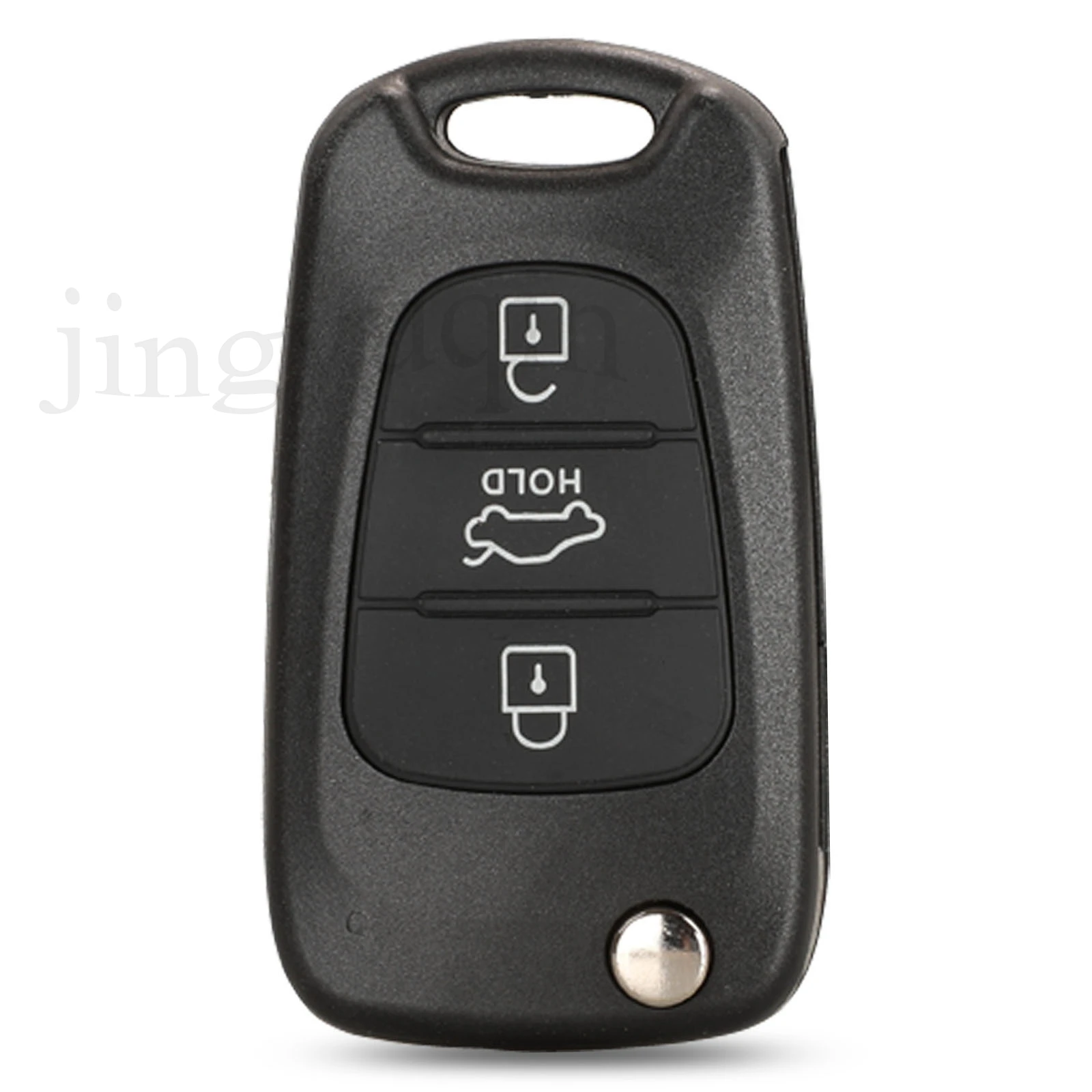 

jingyuqin Folding Car Key Shell For Kia K2 K5 For Hyundai I30 IX35 3Buttons With Uncut Key Blade Remote Car Key Shell Case Cover