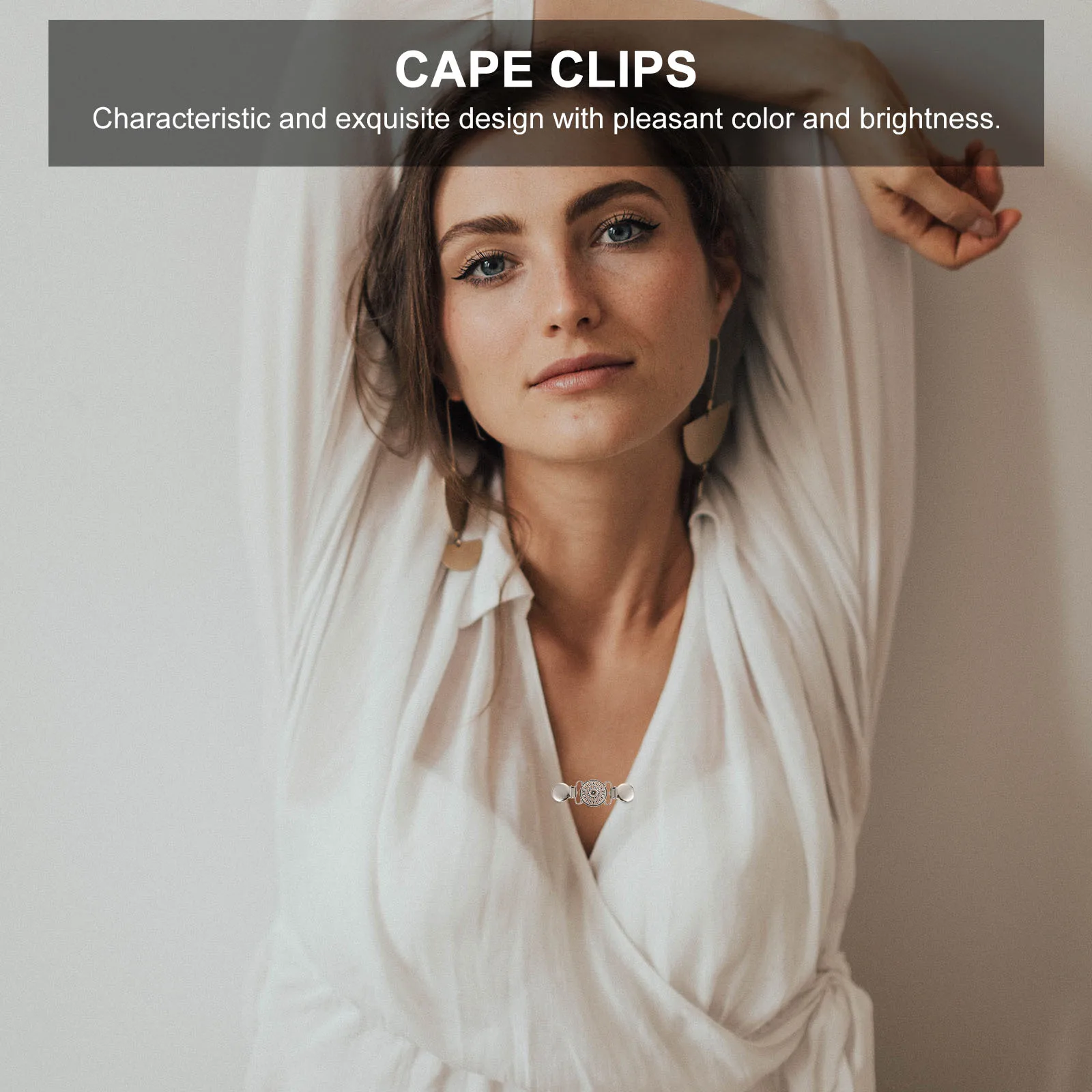 

2Pcs Retro Shawl Clips Sweater Clips Creative Design Fine Workmanship Perfect Daily Use Women Girls Women Garment Clip