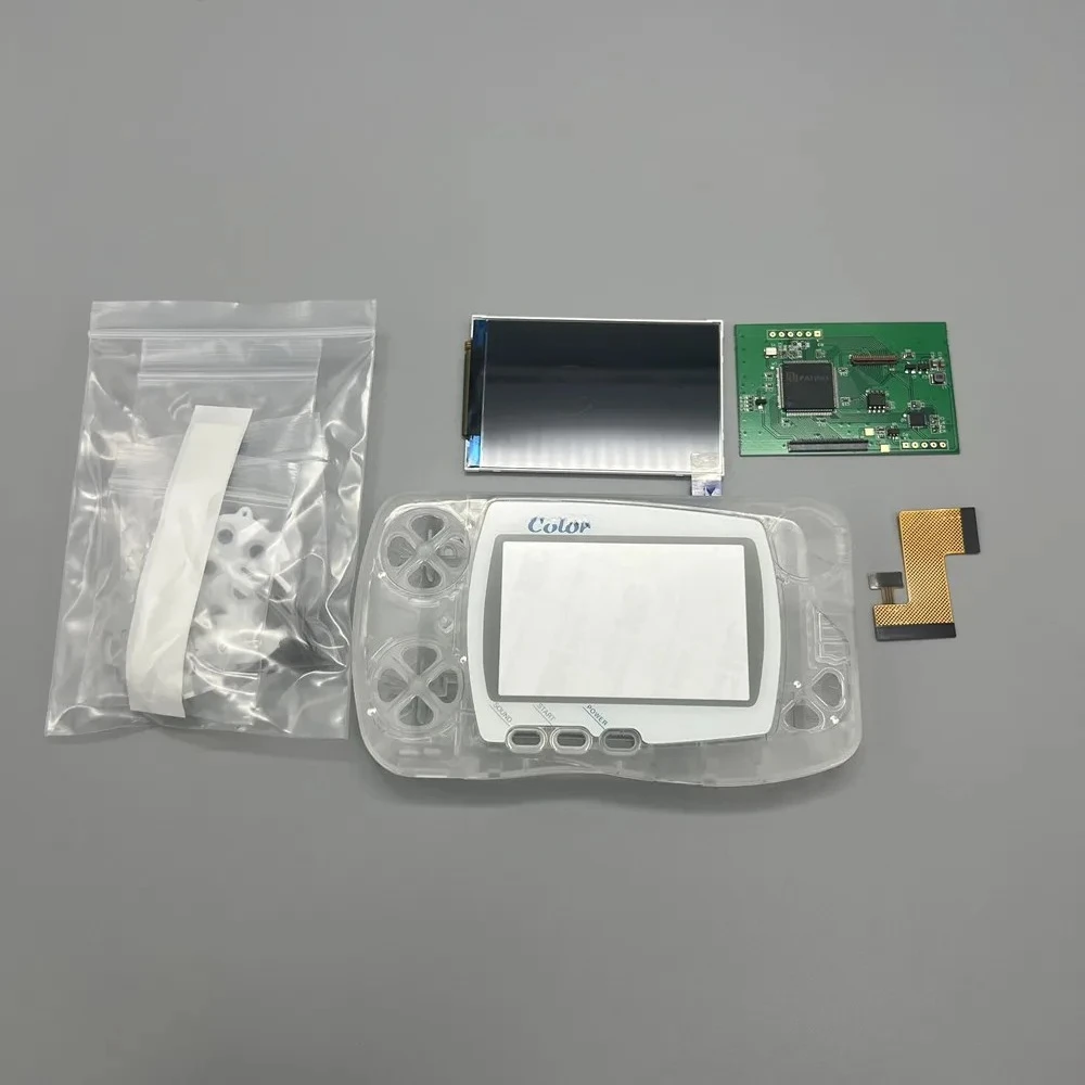 반다이 원더 스완 컬러 WSC 게임 콘솔용 IPS LCD 스크린 DIY 키트 백라이트 밝기 조절 키트 껍질을 자르지 않아도 됩니다.