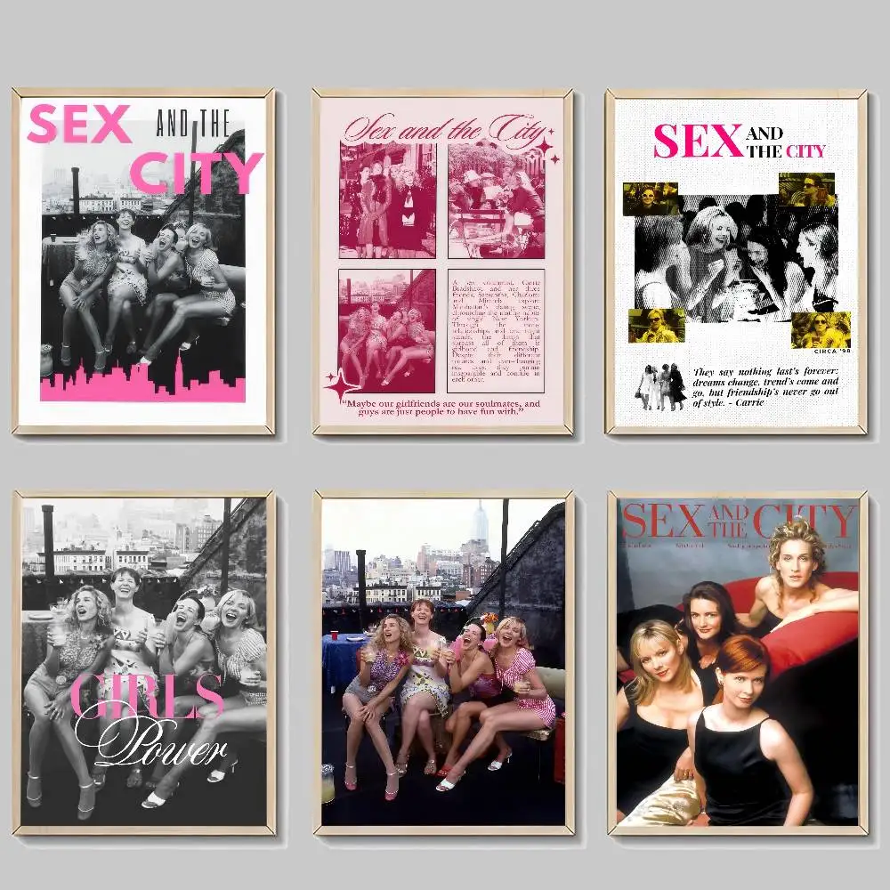 Klassische Vintage-Poster, Whitepaper-Drucke, Poster, Kunstwerke, Kawaii-Raumdekoration, klassische SATC-Film-Schönheit