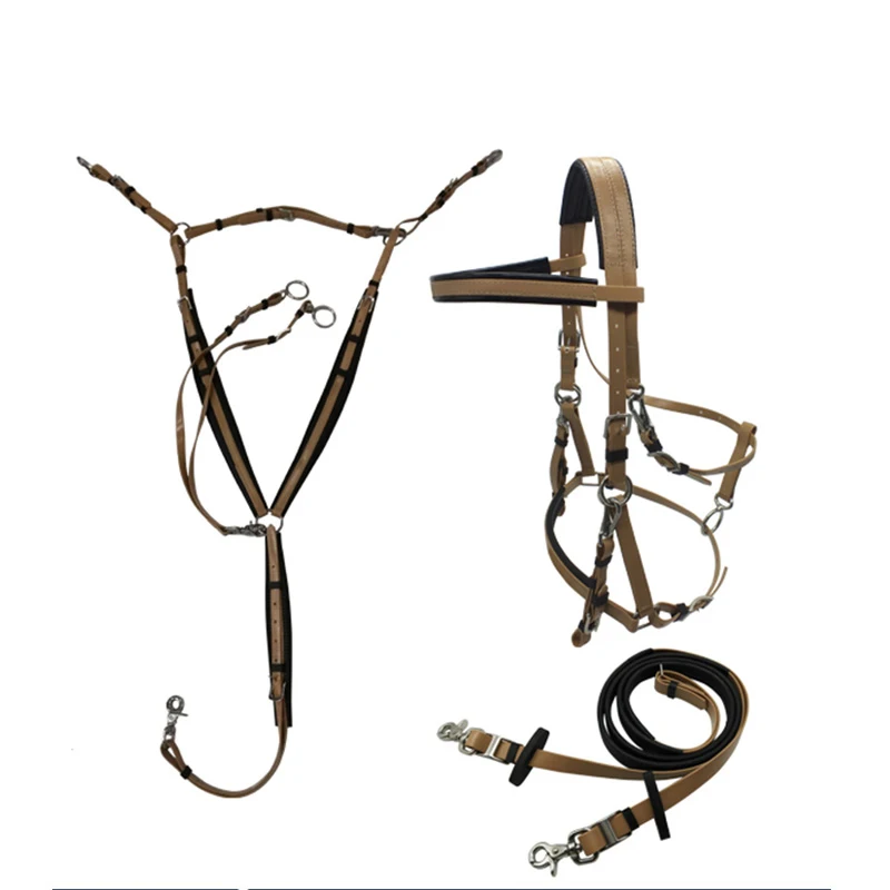 Horse Equipment Adjustable Waterproof  PVC Endurance Set Custom Soft Durable Horse Bridle with Rein