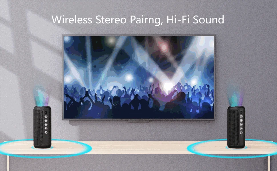 Ortizan X10 Bluetooth-Lautsprecher, verbesserter Bass, tragbarer Lautsprecher mit TF-Kartensteckplatz, 30 Stunden Spielzeit, IPX7 wasserdichter Lautsprecher für Camping – Detail 9
