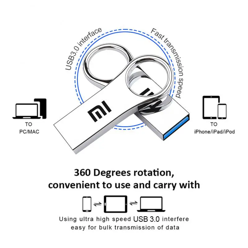 Xiaomi-unidad Flash Ultra Flair USB 3,0, memoria de Metal de alta velocidad, disco U, 2TB, 1TB, 128GB, 256GB, 512GB