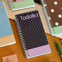 Korean Retro Creative Polka Dot Coil To-do List Student Handbook High-looking Ins Style Diy Notepad Spiral Binding Office Gift 6