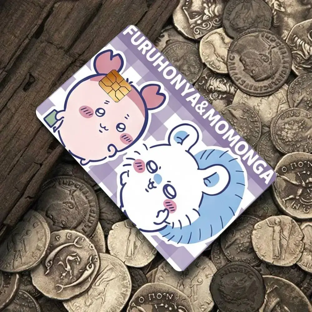 Cartoon Kawaii Chiikawas 4 Stück Kreditkarten-Skin-Aufkleber, geeignet für Bank-Debit-, U-Bahn-, Bus- und Transitpass-Dekorationsabdeckungen – Detail 6