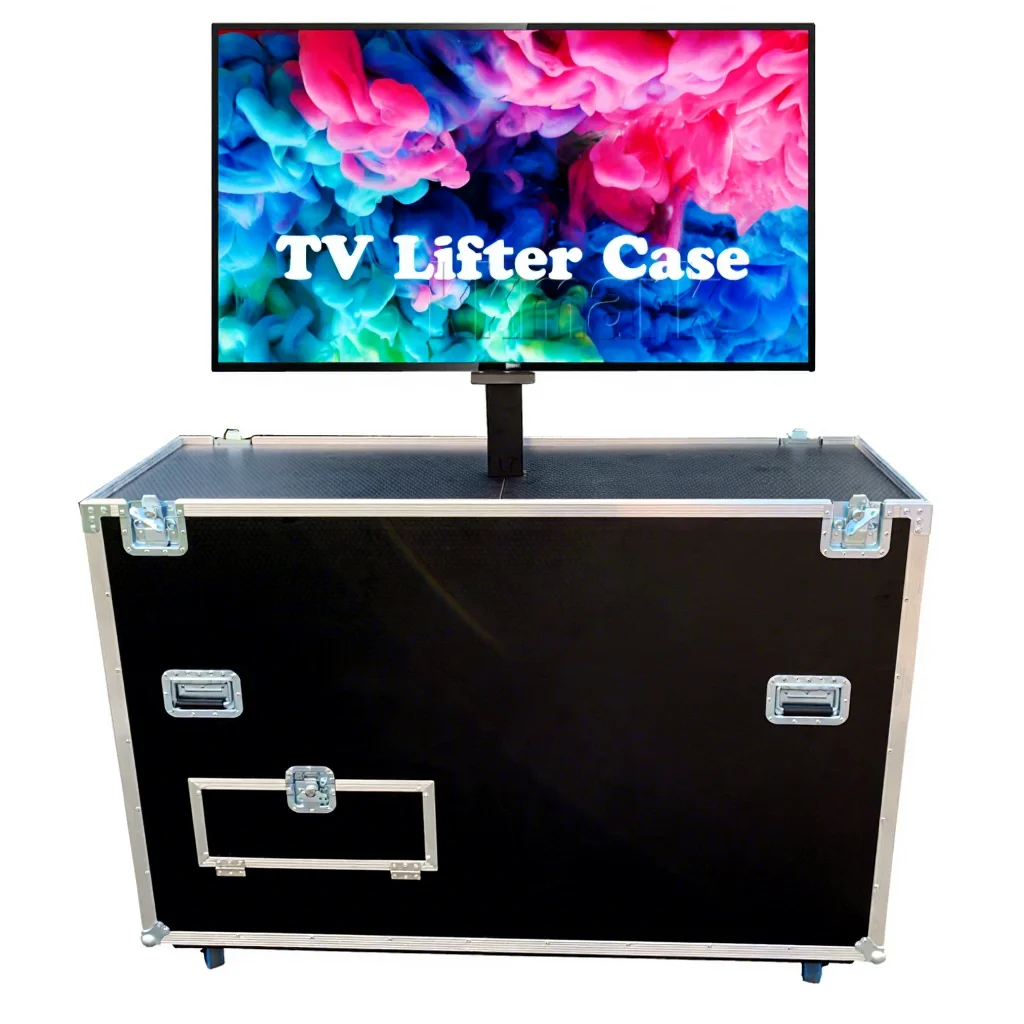 

Motorized 65 Inches Screen Flight Case with TV Lift Mount