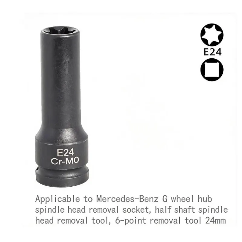 

Для Mercedes-Benz Big G, втулка для снятия головки вала ступицы колеса, инструмент для снятия головки вала полувала, 6 инструментов для снятия цветка, 24 мм