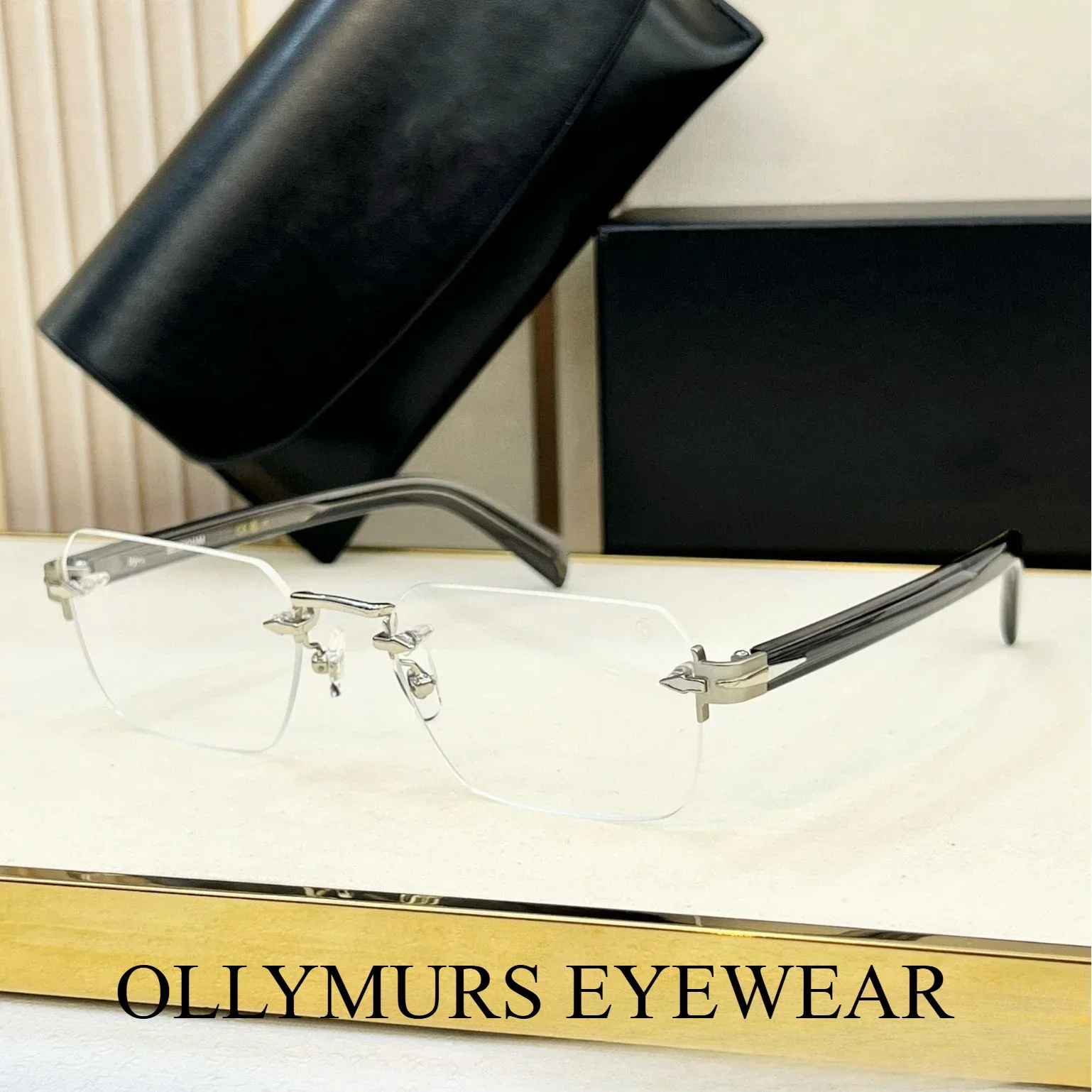 DB7116 مرآة بصرية جديدة لركاب الأعمال للرجال مطلية بالكهرباء مع لوحة تصميم بدون إطار درجة مطابقة #4