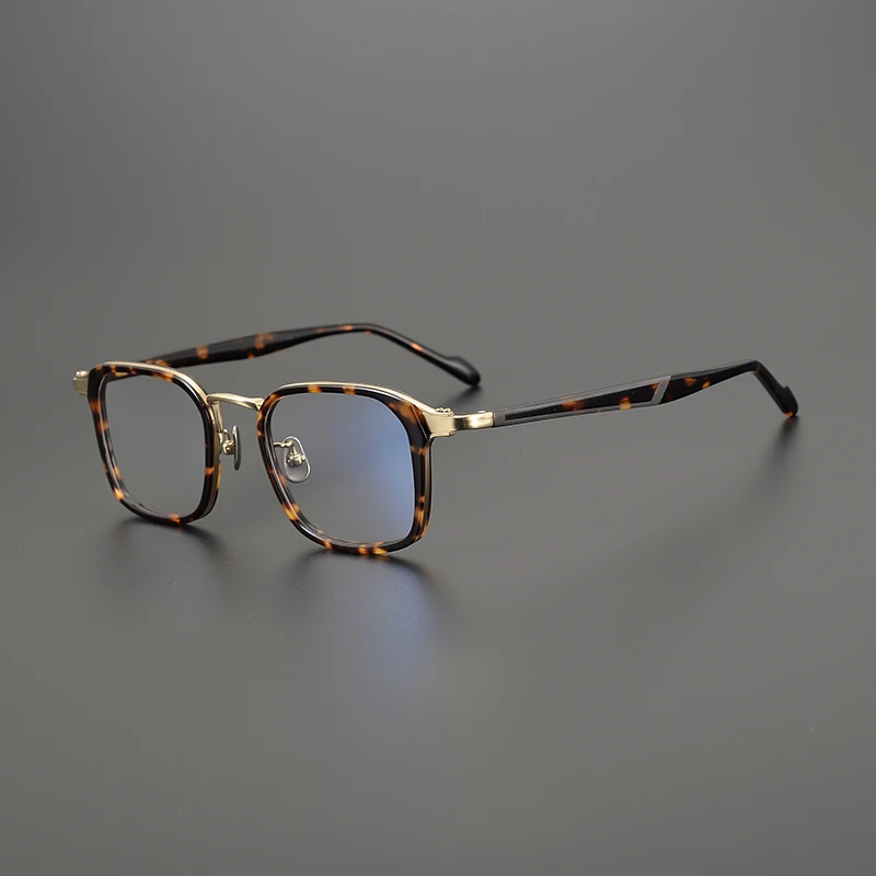 High quality retro glasses frame Fashion Commuter Business Men 155 big face square frame designer prescription myopia glasses