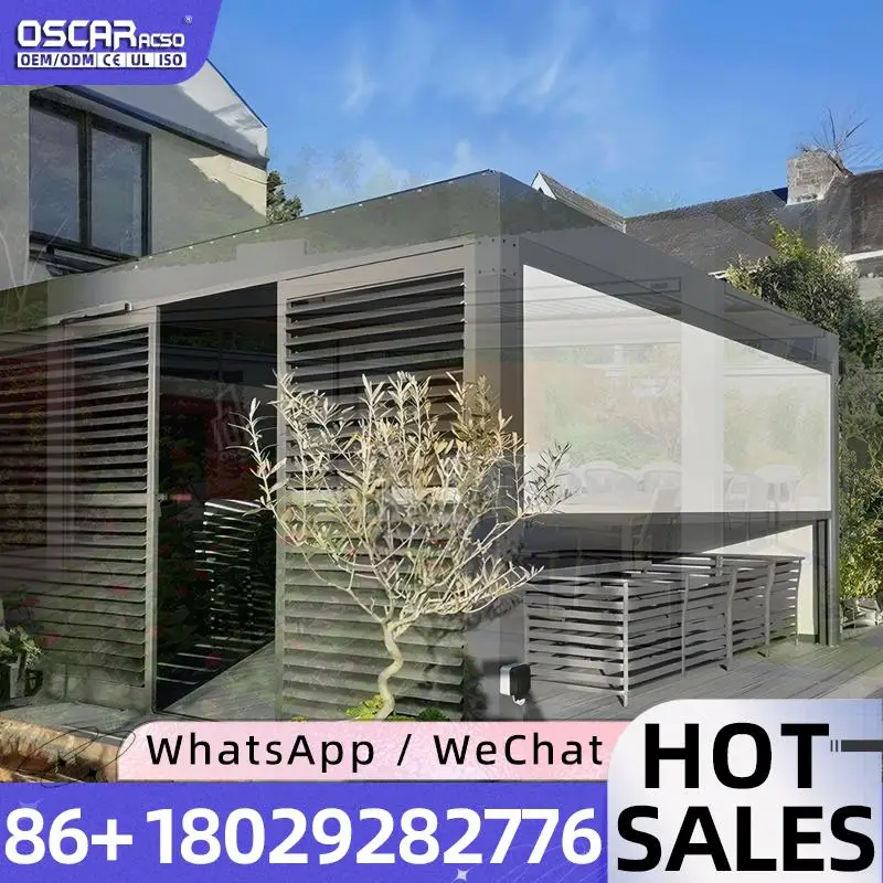 Waterproof Electric Outdoor Aluminum Modern Pergola Gazebo For Sale 3x3 3x4 6x3 6x4 10x12 All Season Eco Friendly pergola