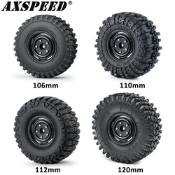 AXSPEED 4PCS Metal 1.9 kołpak Beadlock opony ustawione 106/110/112/120mm dla gąsienica RC 1:10 oś samochodu SCX10 TRX4 części