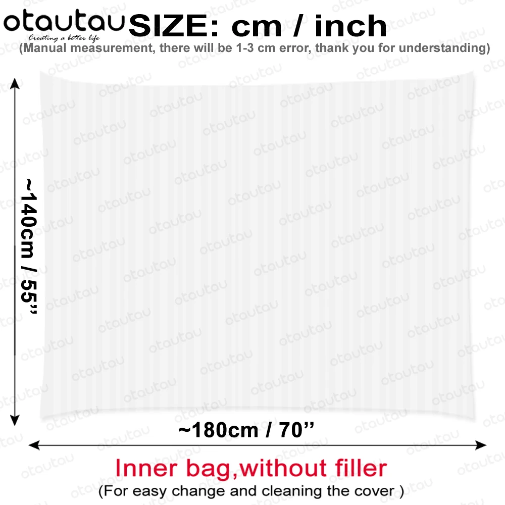 OATUATU Big Rectangle Inner Wash Bag Cover for Baby Pet Sofa Bed Pouf Pillow Cushion Lazy Bean Bag Chair No Stuffed Filler DD009