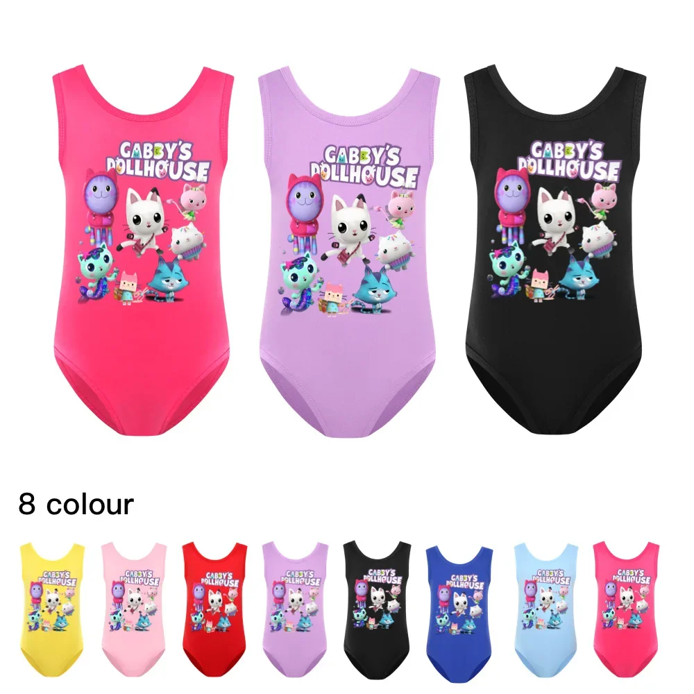 

Cute Gabby Cats Clothes Baby Girls Gabby Dolhouse Swimsuit Kids One Piece Swimwear Children Beach Wear Girl Cartoon Bathing Suit