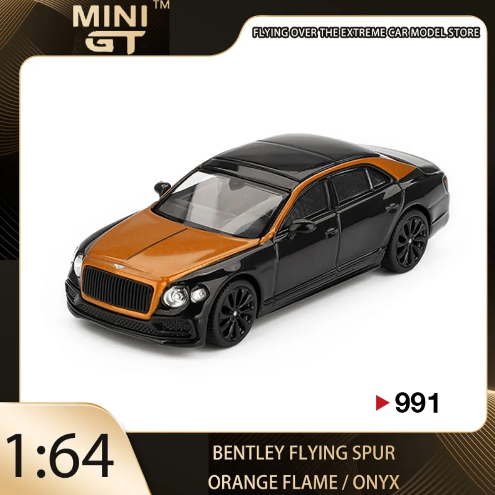 

MINIGT 1:64 Bentley Flying Spur Orange Flame /Onyx MGT00991-CH Alloy Premium Diecast Vehicle Model Toy Collectible Display Piece