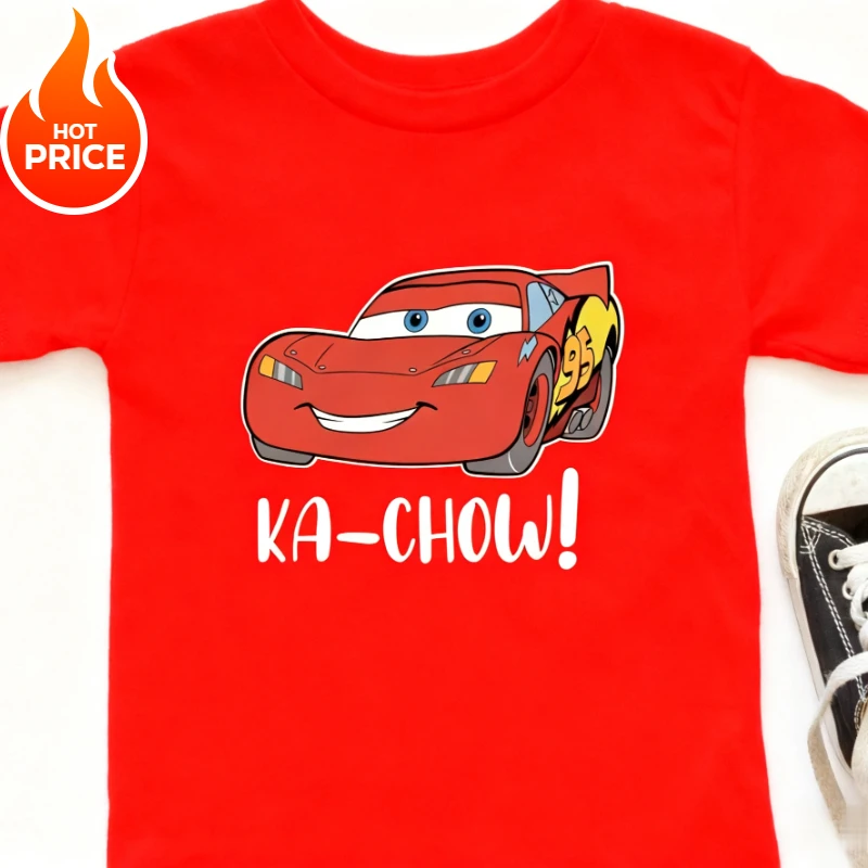 ديزني سيارات ماكوين 2026 صبي فتاة جديد تيشيرت صيفي الأسرة الوالدين ملابس أطفال المتضخم عادية الرجال النساء قصيرة الأكمام المحملة #5