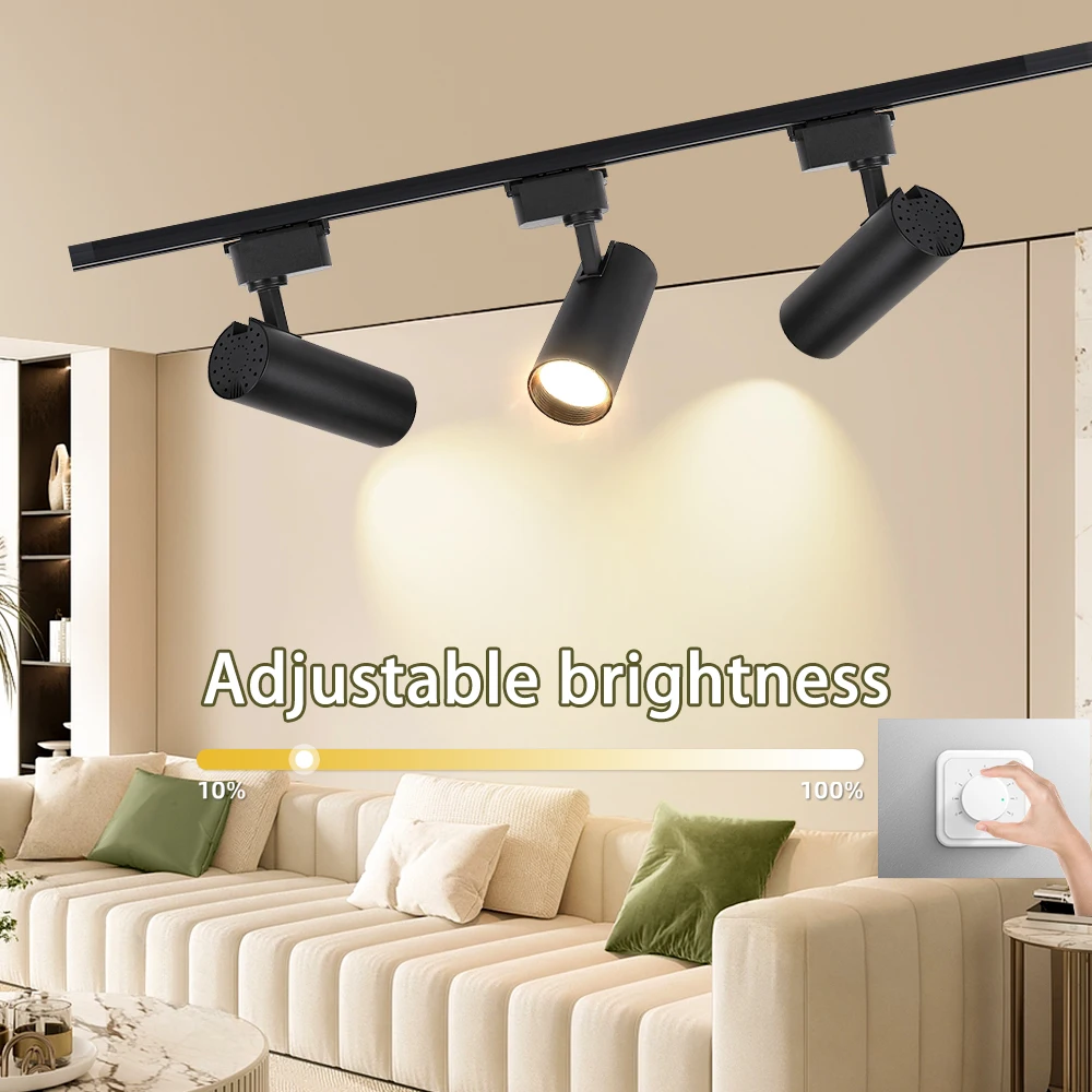 

Brightness Control Track Light Led Ceiling Lamp 20W Aluminum Track Spotlight for Indoor Kitchen Living Room Decor Rail Lighting