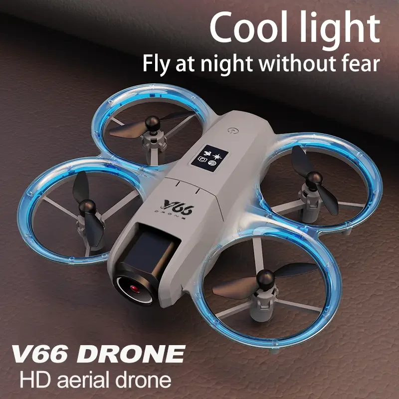 V66 طائرة بدون طيار صغيرة مع كاميرا 8K HD واي فاي طائرة بدون طيار FPV تجنب العوائق جيب التحكم عن بعد هليكوبتر كوادكوبتر هدية للأطفال لعبة