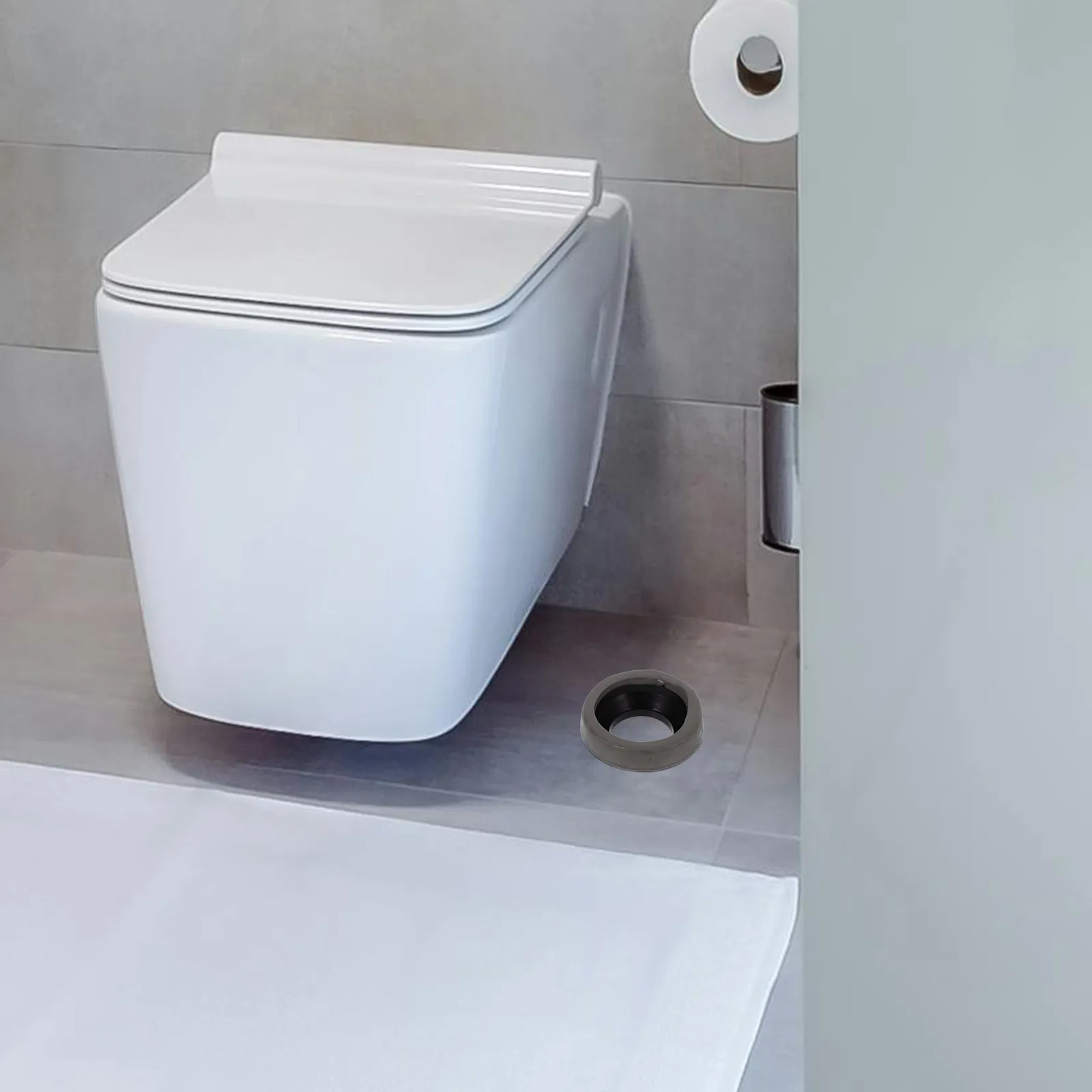 

Universal Toilet Bowl Sealing Ring with Flange Heavy Duty Leak Proof Odor Blocking Bathroom Fixture Gasket for Offset Toilet