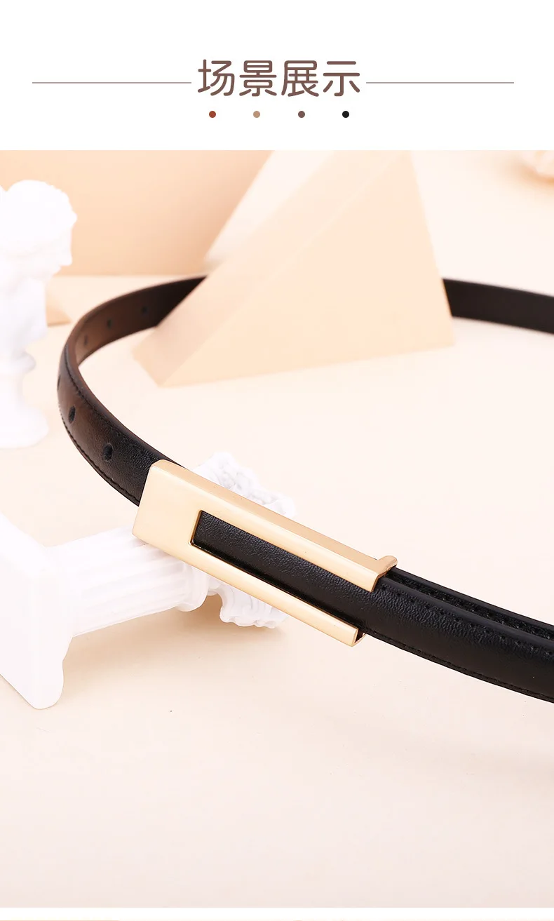 Damen Mode-Gürtel aus Rindsleder; Dünner Taillengürtel; Vielseitige Dekoration; Schlankmachender Accessoire für Kleider; Anzug-Accessoire; Gürtel für Frauen – Detail 6