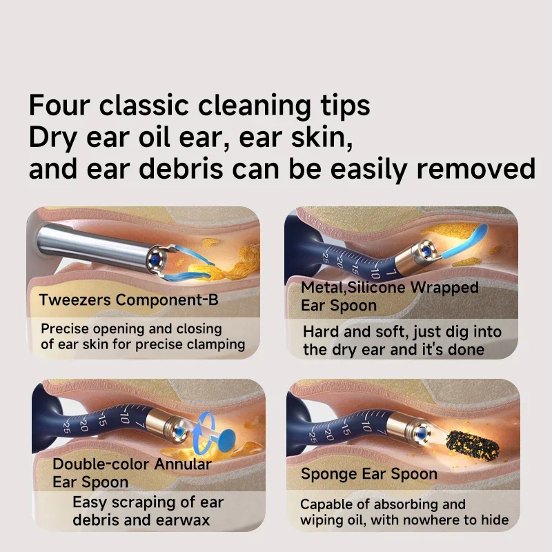 Official BEBIRD EarSight Plus I35R-D39R Visual Child Ear Wax Removal Otoscope,1080p HD Wireless Ear Wax Removal Tool With Camera - view 5