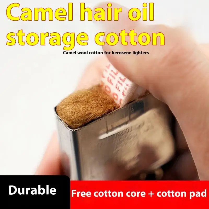 【B】1 Set Oil-Storage Camel Wool Cotton Wicks Felt For Petrol Lighter Fuel Oil Delivery Continuous Strong Fire Stable