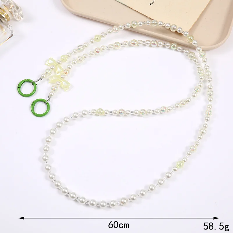 

Portable Beaded Pearl Strap Mobile Phone Lanyard Sling DIY Bag Chain Anti-lost Chain Bag Accessory