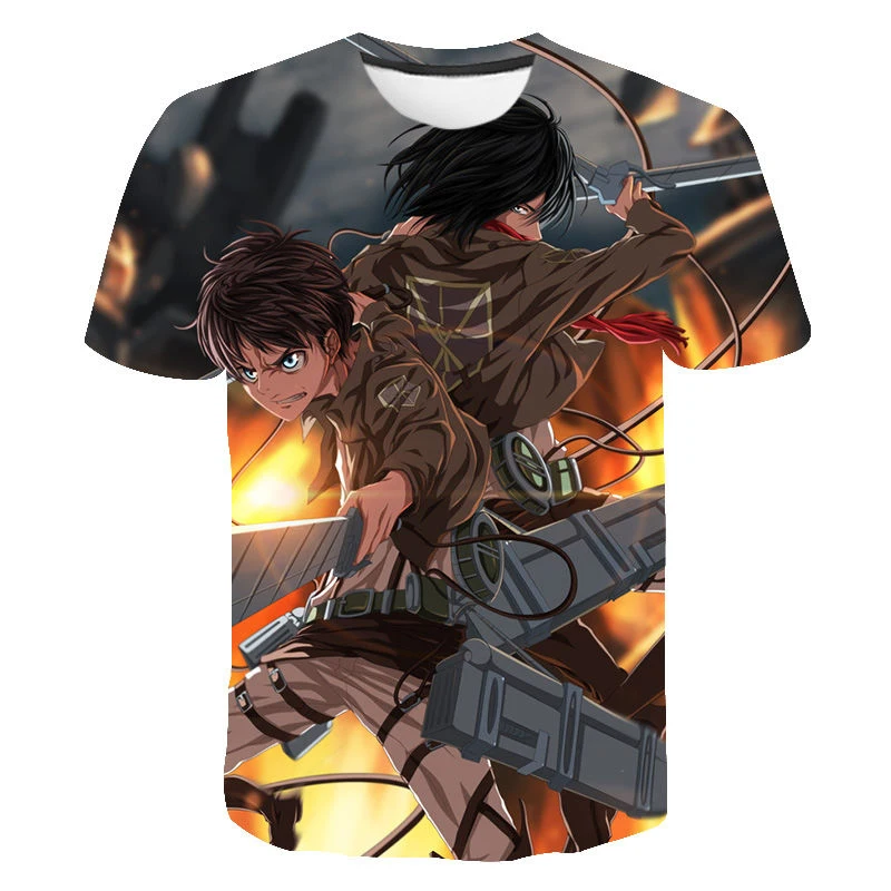 

Anime Attack On Titan 3D Print T-shirt Men Women Casual O-Neck T Shirt Harajuku Streetwear Oversized Tops Tees New Clothing