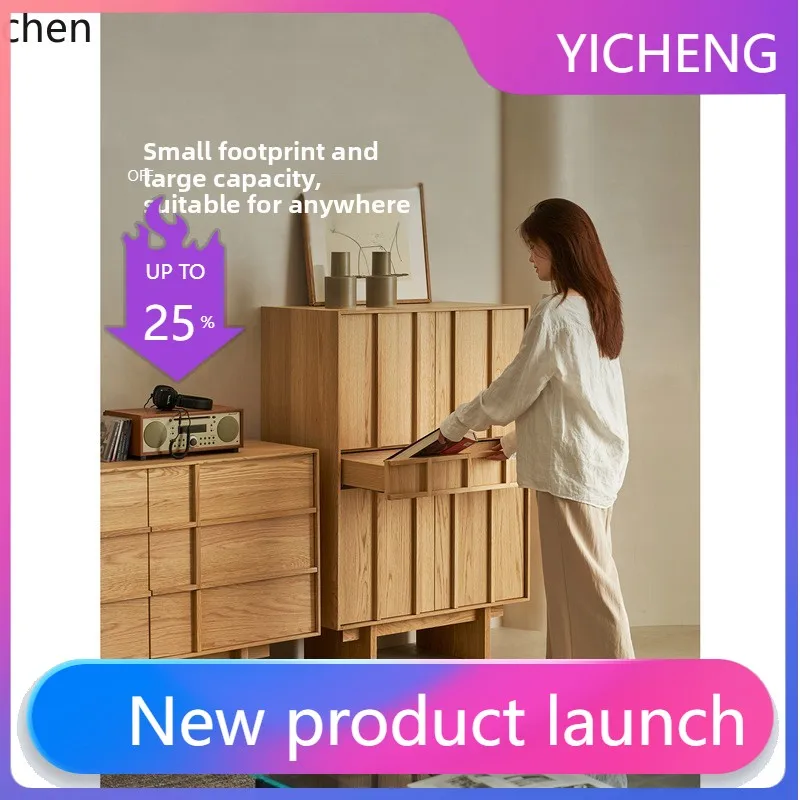 

LYY Minimalist Solid Wood Storage Living Room Organizer Chest Minimalist Style