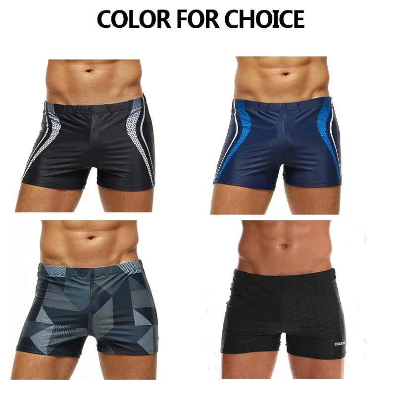 Summer Man Swimwear Beach Pants Swim Shorts Pants Printed Flat Angle Swim Trunks Male High Quality Elastic Surffing Shorts