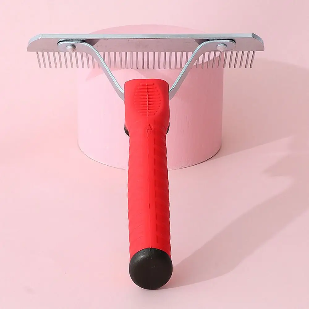 

Hair Comb Steel Comb Pet Grooming Rake Long Tooth Anti-Slip Handle Cat Dematting Brush Dog Rake Comb Clean Up Floating Hair