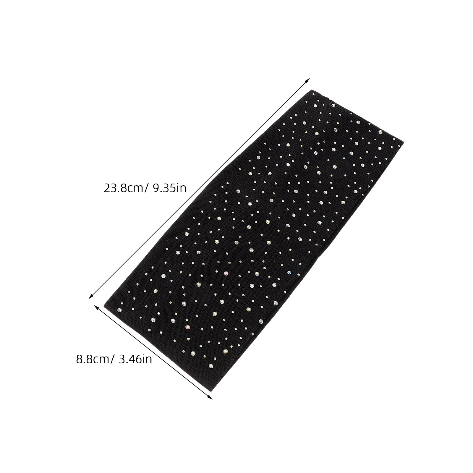 3 قطع عقال عمامة واسعة حجر الراين مطرز إكسسوارات الشعر المرنة للنساء الفتيات اليوغا الجري اللياقة البدنية تجريب تألق