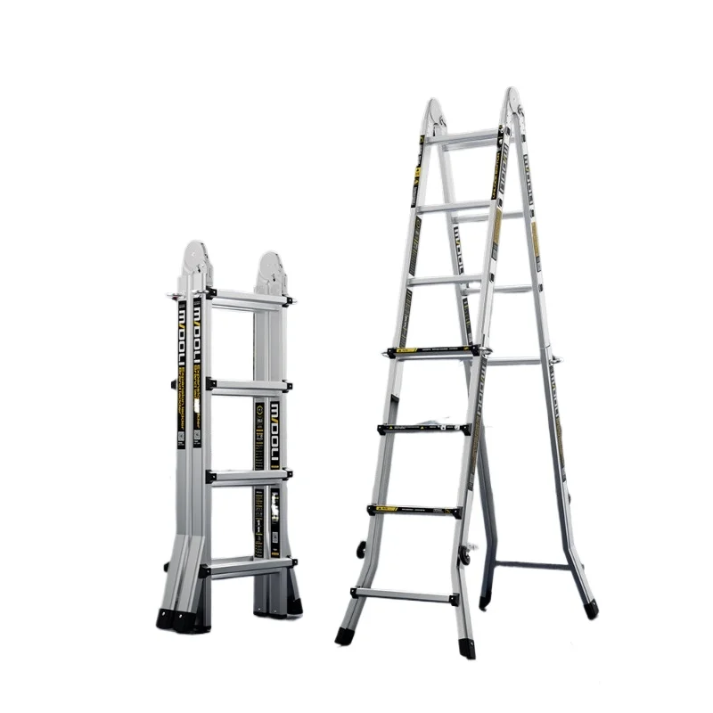 Retractable ladder household multi-functional portable lift stairs
